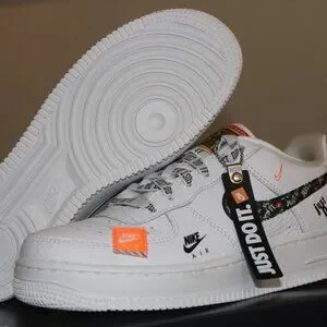 Men’s 9.5 Nike Air Force 1Just Do It pack white Nike Air Force 1 Just Do It Pack White / Orange | Hypebae main image 3